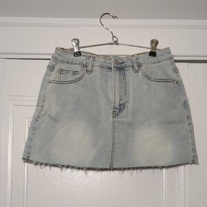 Light Wash Denim Mini Skirt - Casual Women's Skirt - New With Tags